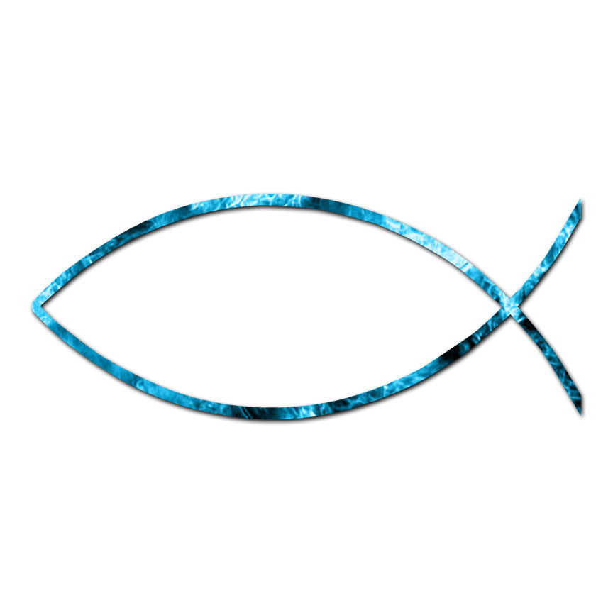 Christian Fish – Vinyl Decal Sticker – Multiple Patterns & Sizes – ebn169