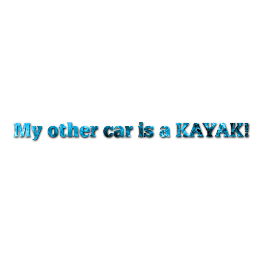 Other Car Is A Kayak – Vinyl Decal Sticker – Multiple Patterns & Sizes – ebn1710