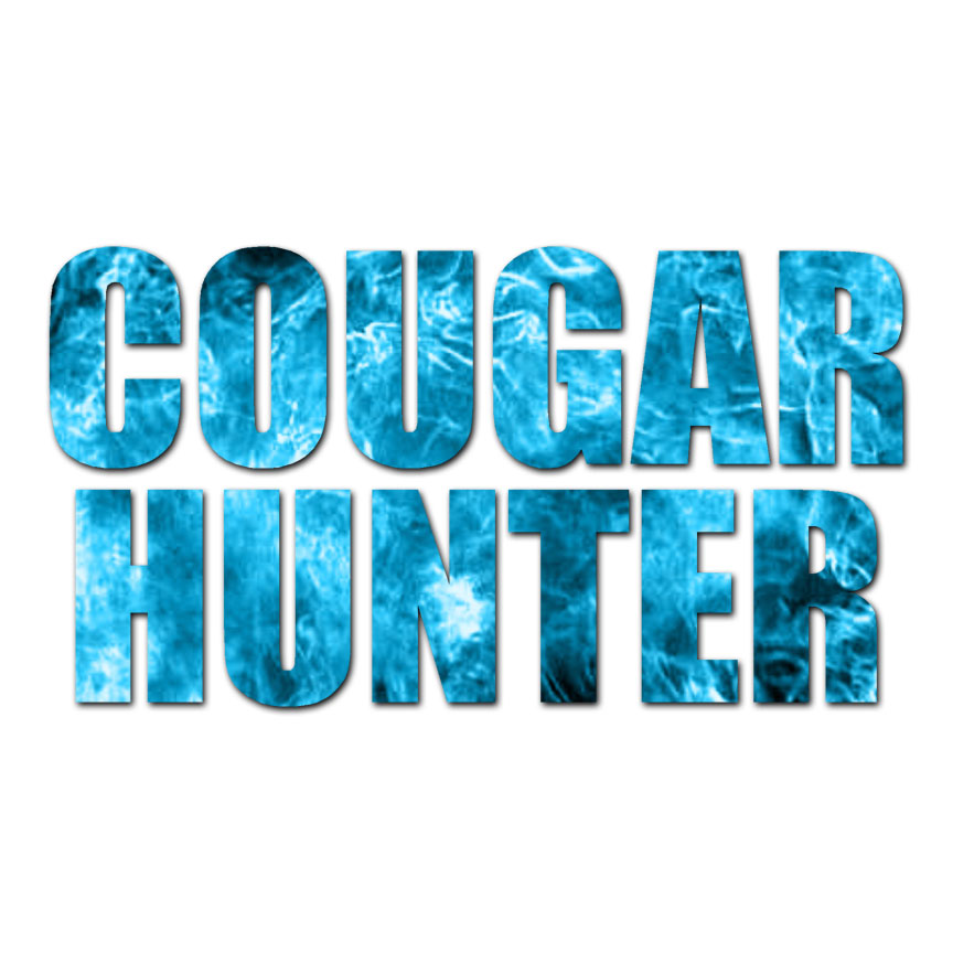 Cougar Hunter Funny – Vinyl Decal Sticker – Multiple Patterns & Sizes – ebn1821
