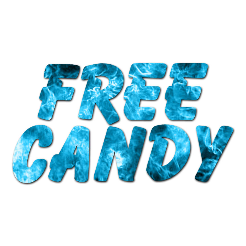 Free Candy – Vinyl Decal Sticker – Multiple Patterns & Sizes – ebn1823