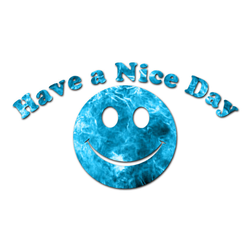 Have A Nice Day Smile Face – Vinyl Decal – Multiple Patterns & Sizes – ebn1836