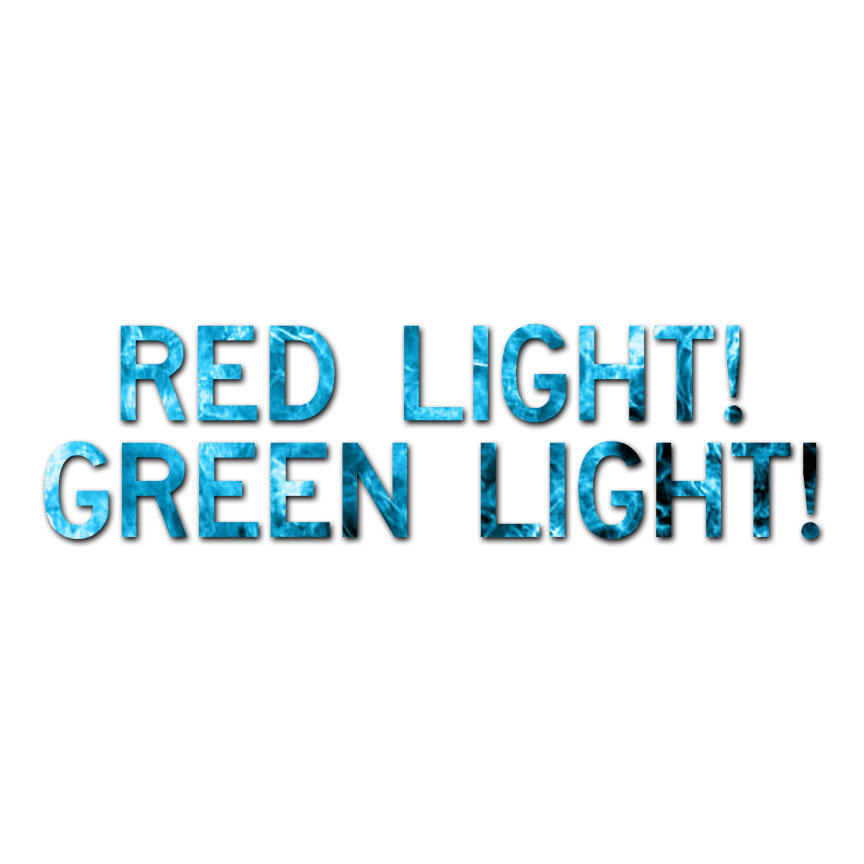 Red Light Green Light – Vinyl Decal Sticker – Multiple Patterns & Size – ebn2395