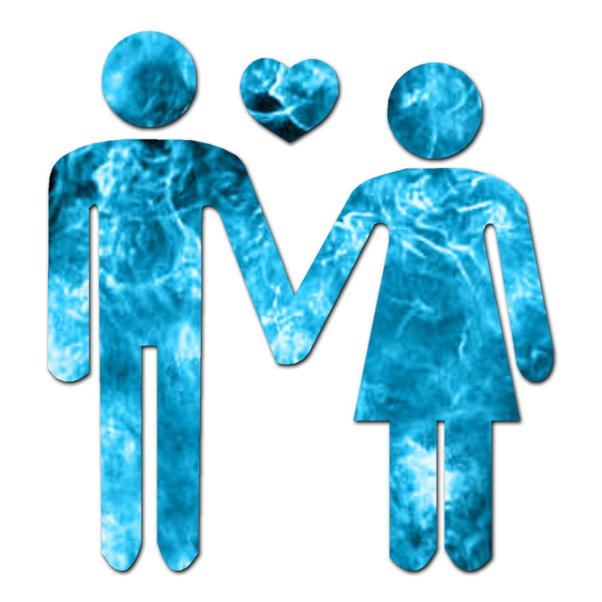 Stick Figure Couple – Vinyl Decal Sticker – Multiple Patterns & Sizes – ebn3108