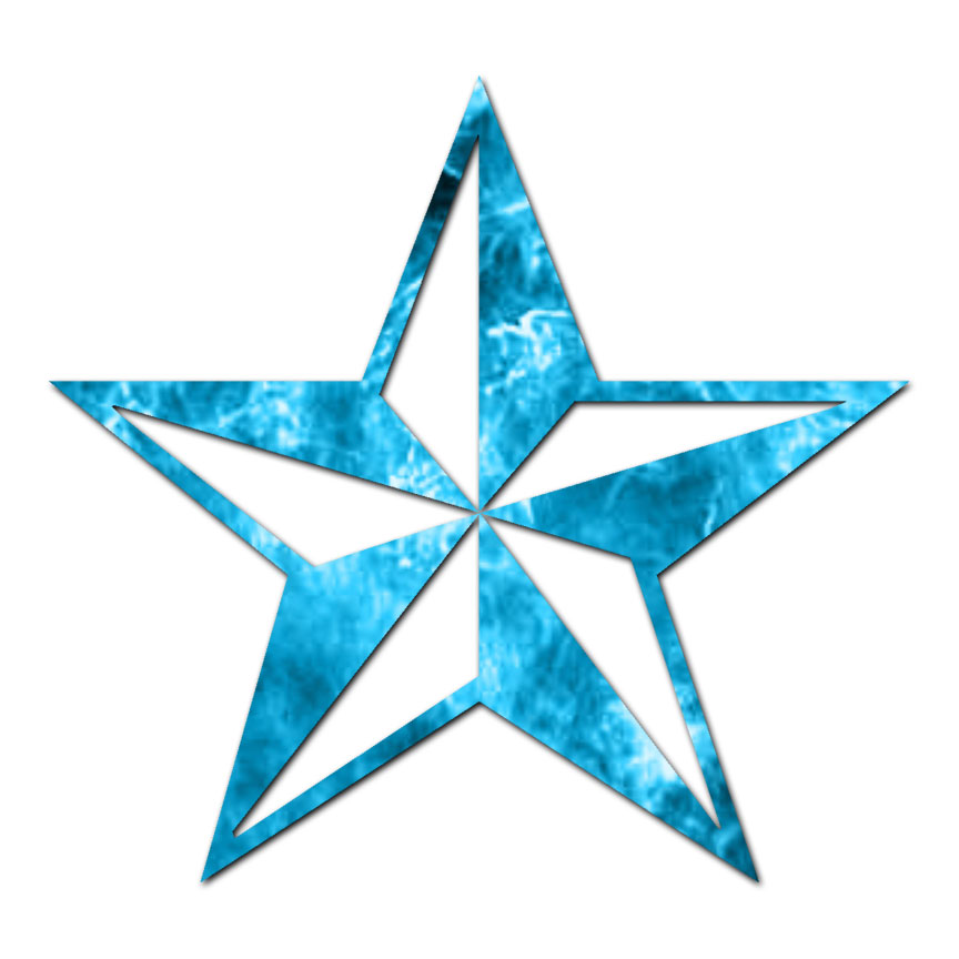 Nautical Lone Barn Star – Decal Sticker – Multiple Patterns & Sizes – ebn3135