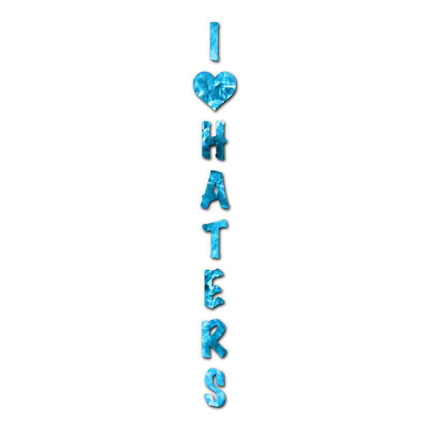 I Heart Haters Love – Vinyl Decal Sticker – Multiple Patterns & Sizes – ebn3227