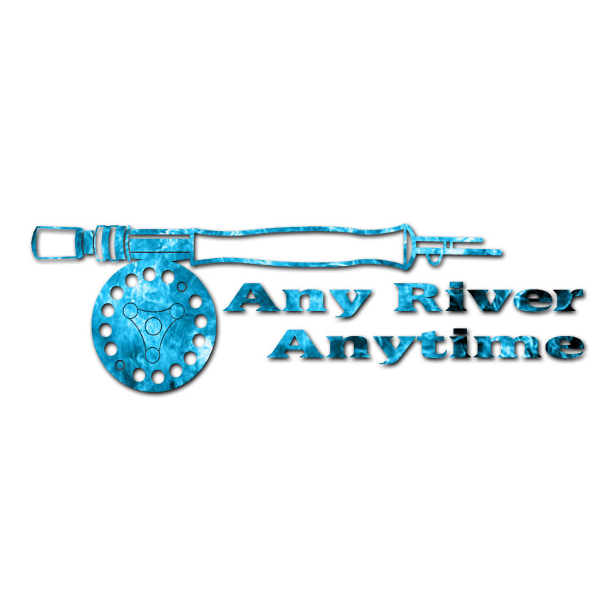 Any River Any Time Fishing – Decal Sticker – Multiple Patterns & Sizes – ebn3239