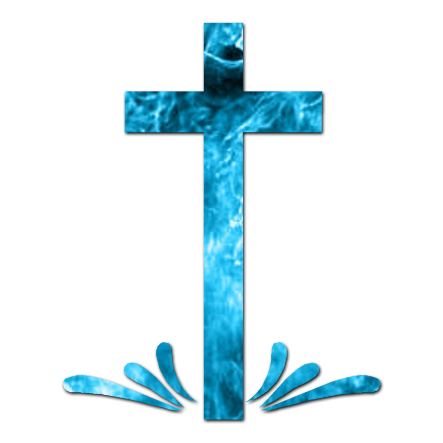 Splash Cross Memorial – Decal Sticker – Multiple Patterns & Sizes – ebn3413