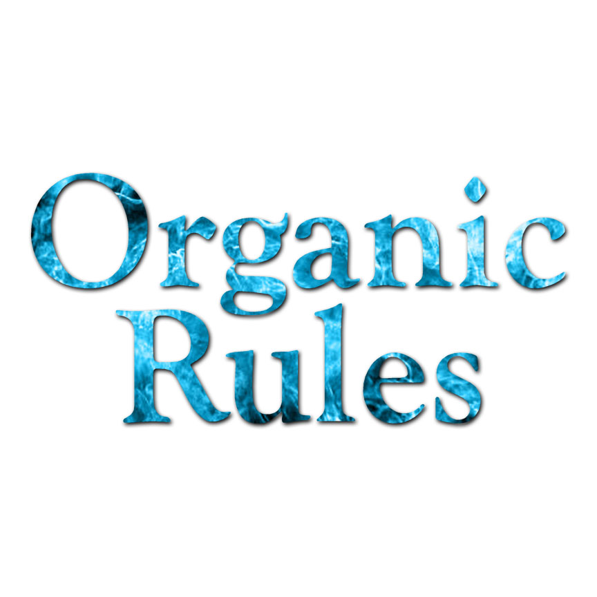 Organic Rules – Vinyl Decal Sticker – Multiple Patterns & Sizes – ebn3504