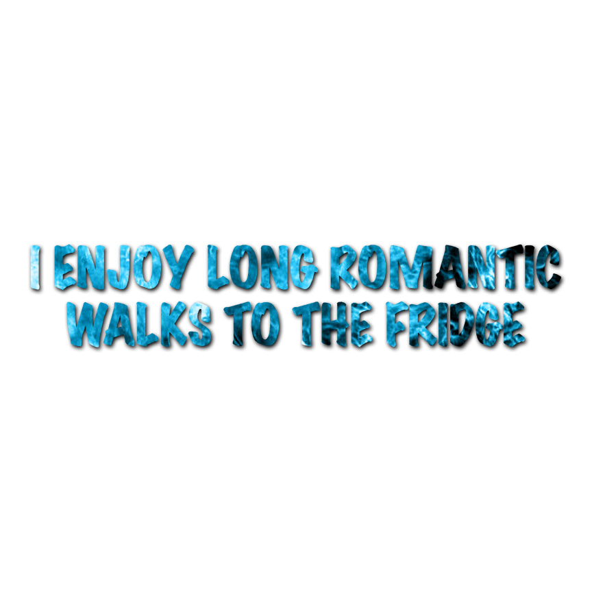 Romantic Walks To Fridge – Decal Sticker – Multiple Patterns & Sizes – ebn3611