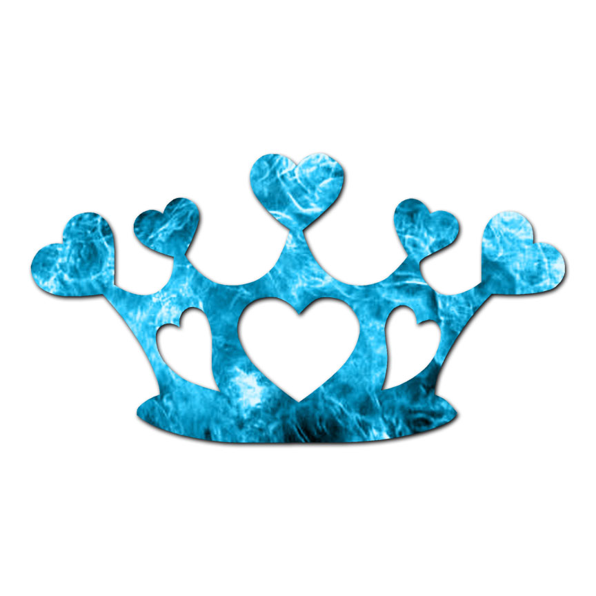 Heart Crown Art – Vinyl Decal Sticker – Multiple Patterns & Sizes – ebn363