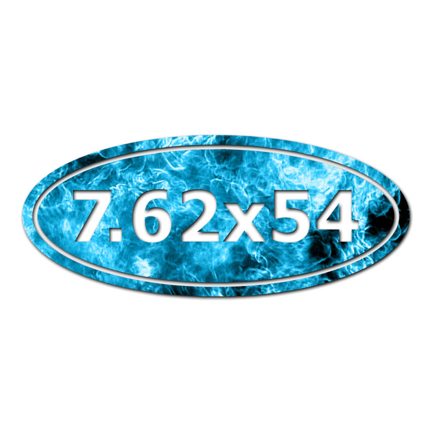 Ammo 7.62 x 54 – Vinyl Decal Sticker – Multiple Patterns & Sizes – ebn38