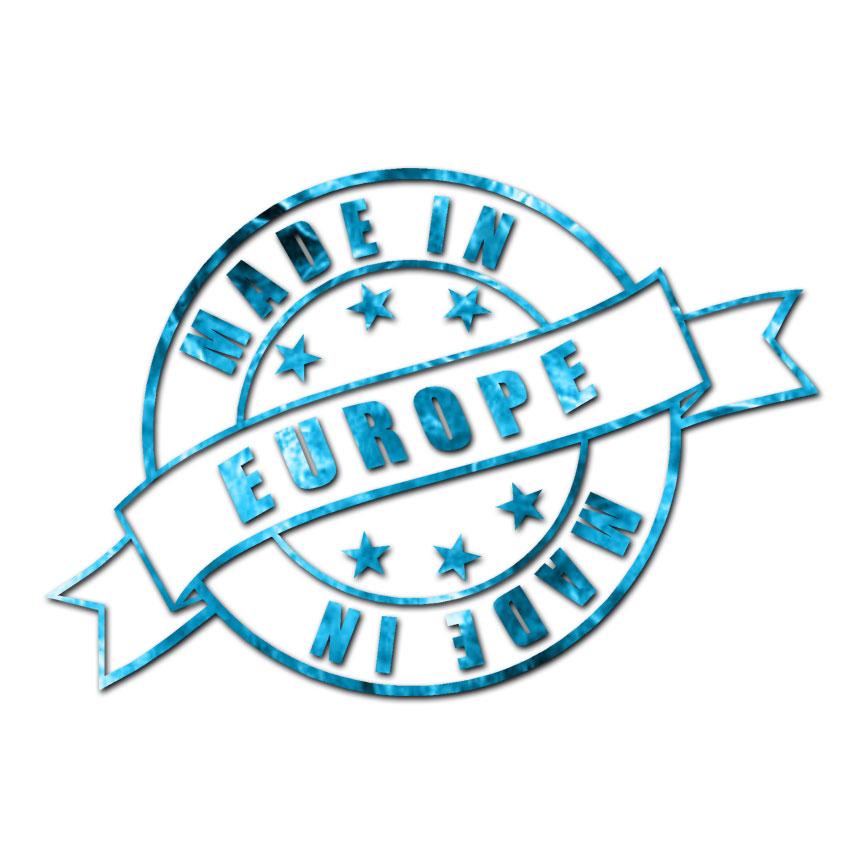 Made In Europe Stamp Logo – Decal Sticker – Multiple Patterns & Sizes – ebn3935