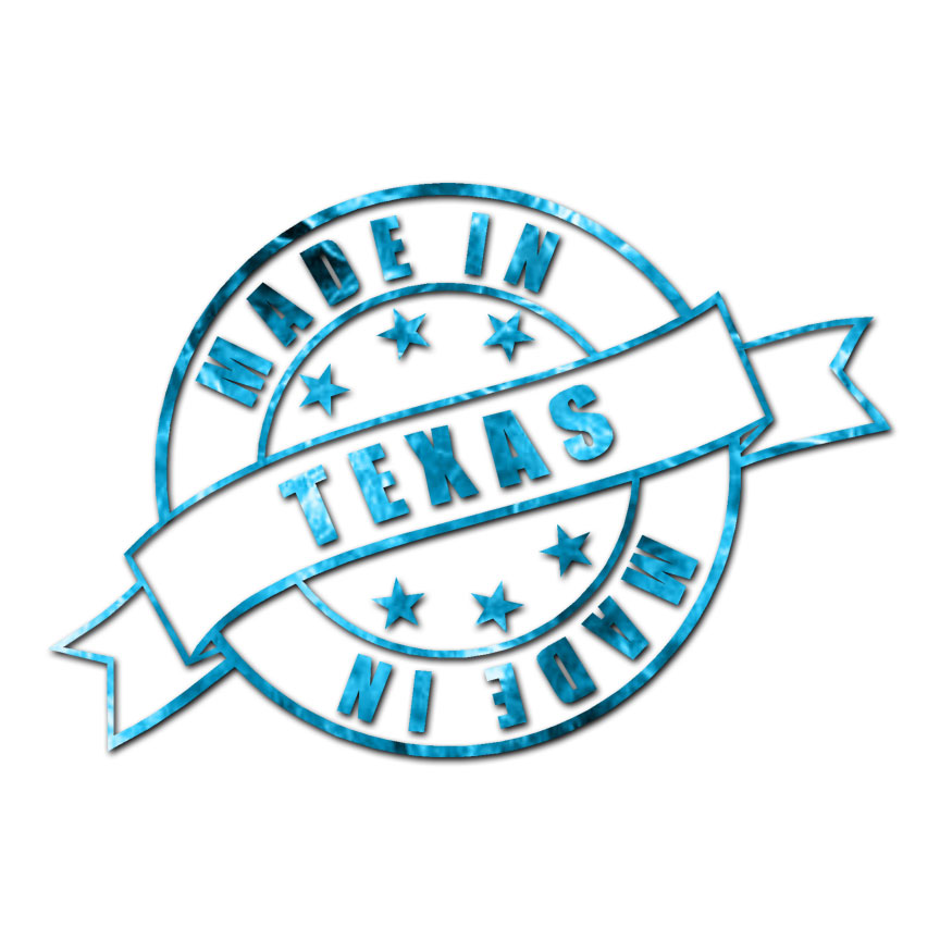 Made In Texas Stamp Logo – Decal Sticker – Multiple Patterns & Sizes – ebn3944