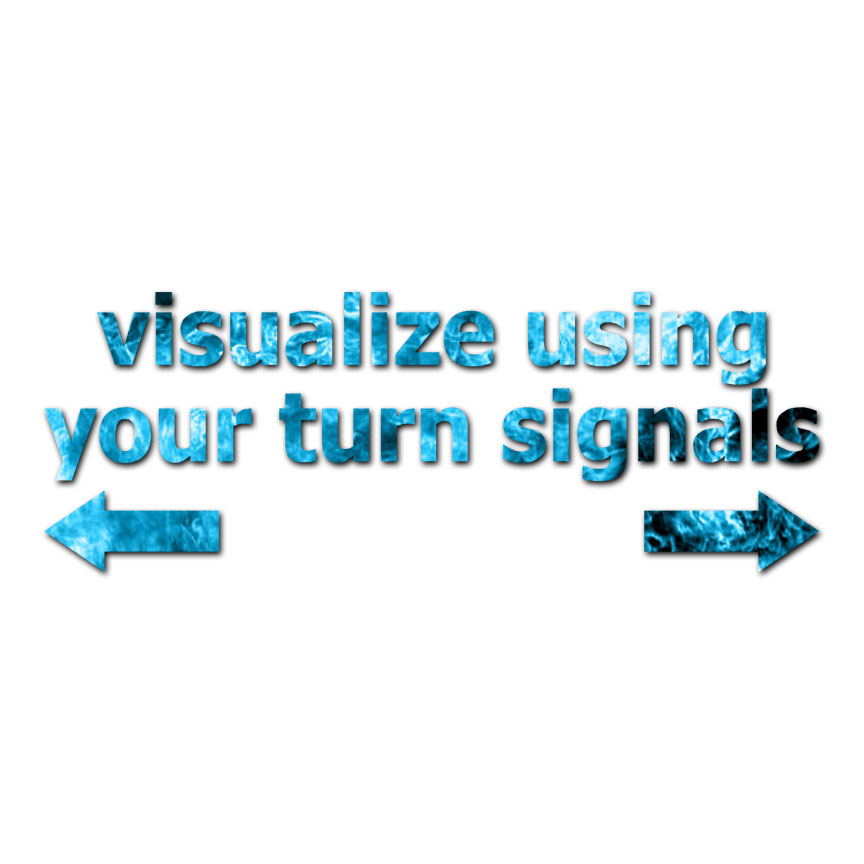 Visualize Turn Signals – Decal Sticker – Multiple Patterns & Sizes – ebn3978