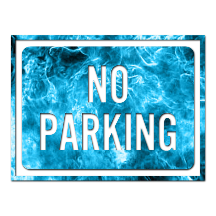 No Parking Business Sign – Decal Sticker – Multiple Patterns & Sizes – ebn4014