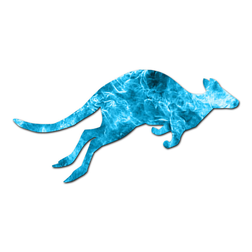 Kangaroo Jumping – Vinyl Decal Sticker – Multiple Patterns & Sizes – ebn413