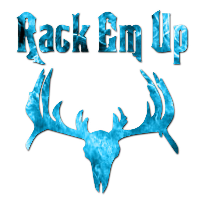 Rack Em Up Moose Hunting – Decal Sticker – Multiple Patterns & Sizes – ebn554