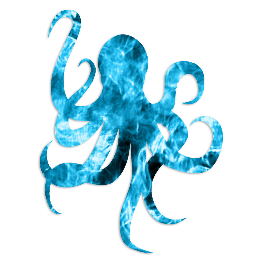 Octopus Vulgaris – Vinyl Decal Sticker – Multiple Patterns & Sizes – ebn6032