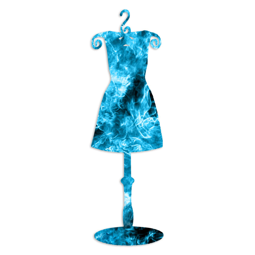 blue vinyl dress Form - Decal Sticker - Multiple Patterns & Sizes - ebn6035 Party dress