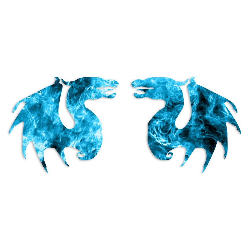 Pair Of Dragons - Vinyl Decal Sticker - Multiple Patterns & Sizes - ebn6076