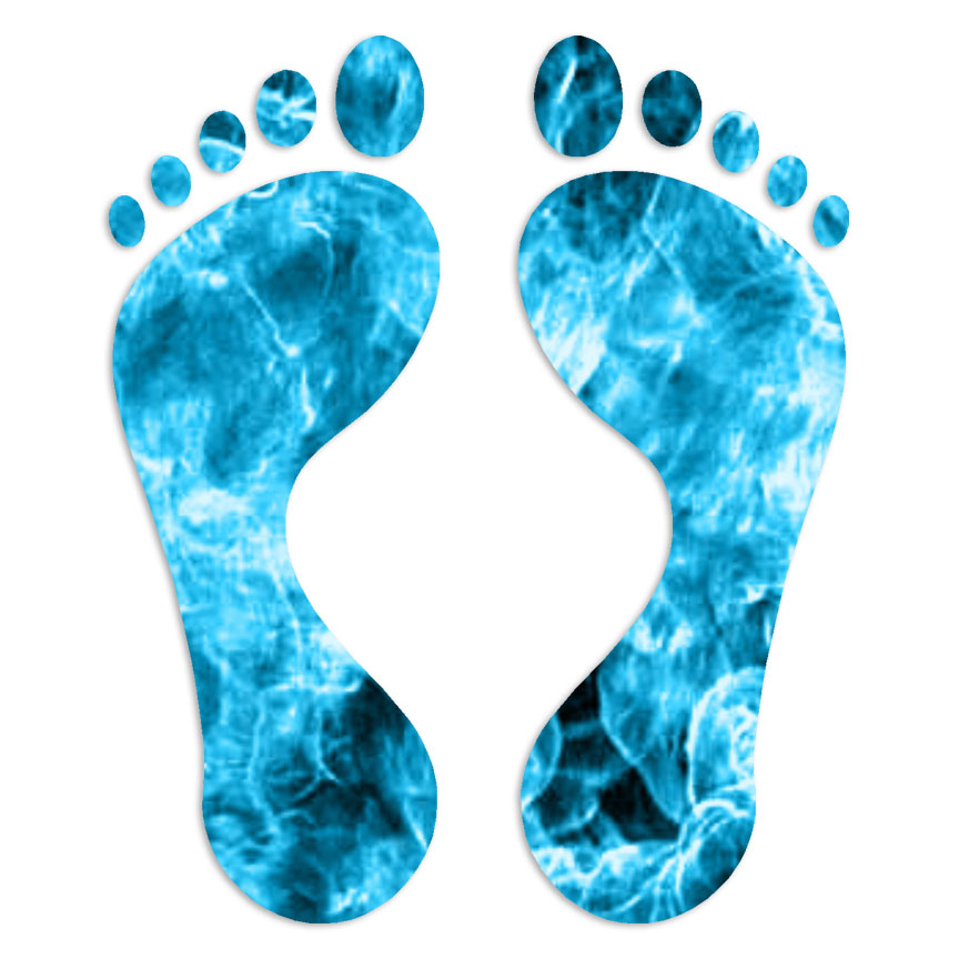 Footprints – Vinyl Decal Sticker – Multiple Patterns & Sizes – ebn6129