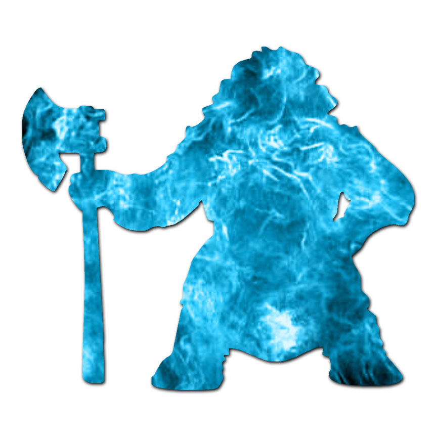 Dwarf Warrior Axe – Vinyl Decal Sticker – Multiple Patterns & Sizes – ebn622