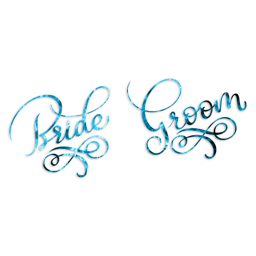 Bride Groom – Vinyl Decal Sticker – Multiple Patterns & Sizes – ebn6263