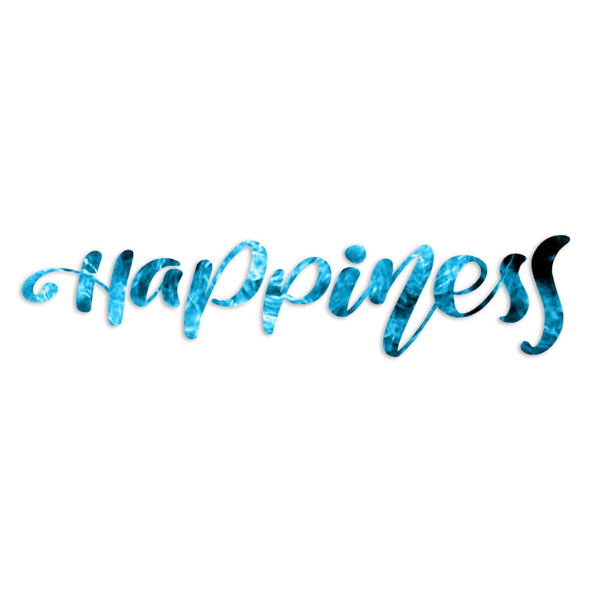Happiness – Vinyl Decal Sticker – Multiple Patterns & Sizes – ebn6264