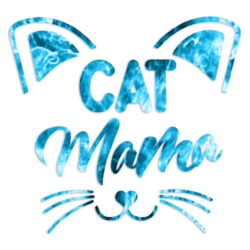 Cat Mama – Vinyl Decal Sticker – Multiple Patterns & Sizes – ebn6286