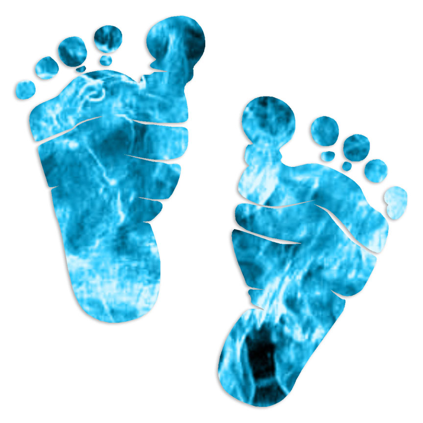 Baby Feet Footprints – Decal Sticker – Multiple Patterns & Sizes – ebn6446