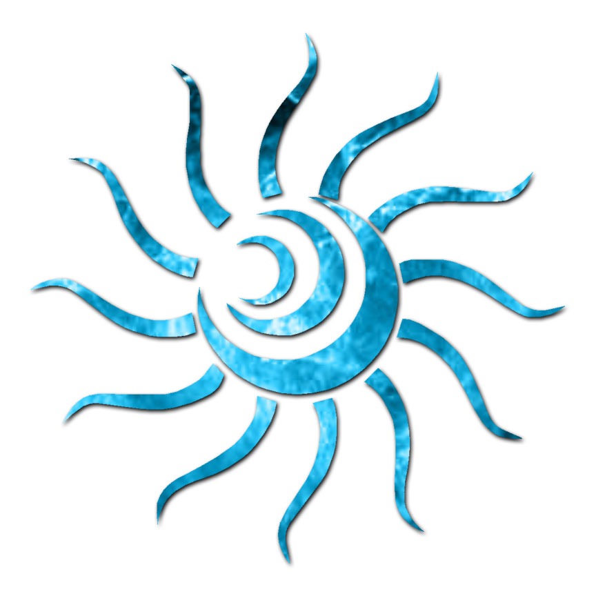 Spiral Sun Art – Vinyl Decal Sticker – Multiple Patterns & Sizes – ebn667