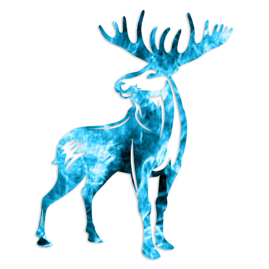 Elk Moose – Decal Sticker – Multiple Patterns & Sizes – ebn6717