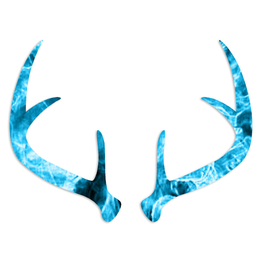 Deer Antlers Rack – Decal Sticker – Multiple Patterns & Sizes – ebn6721