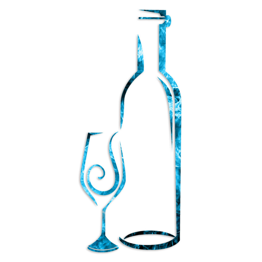 Wine Bottle Glass – Decal Sticker – Multiple Patterns & Sizes – ebn6944