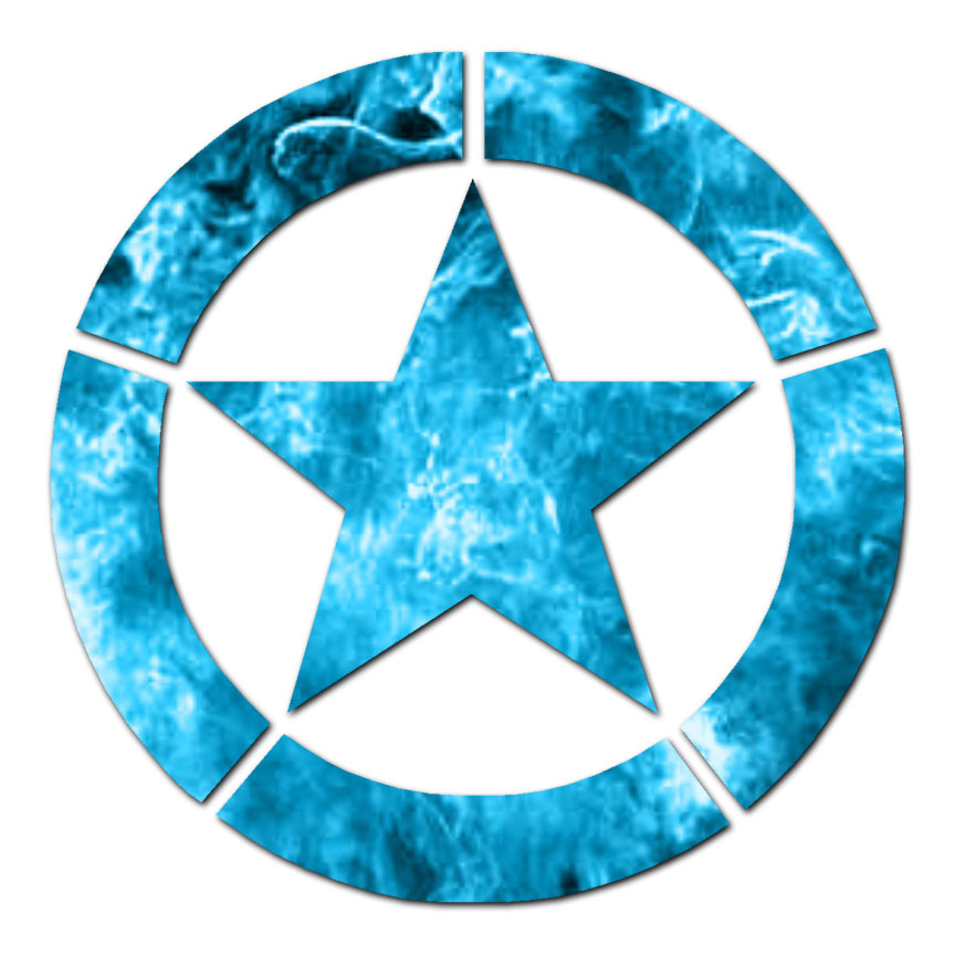 Army Star – Vinyl Decal Sticker – Multiple Patterns & Sizes – ebn70