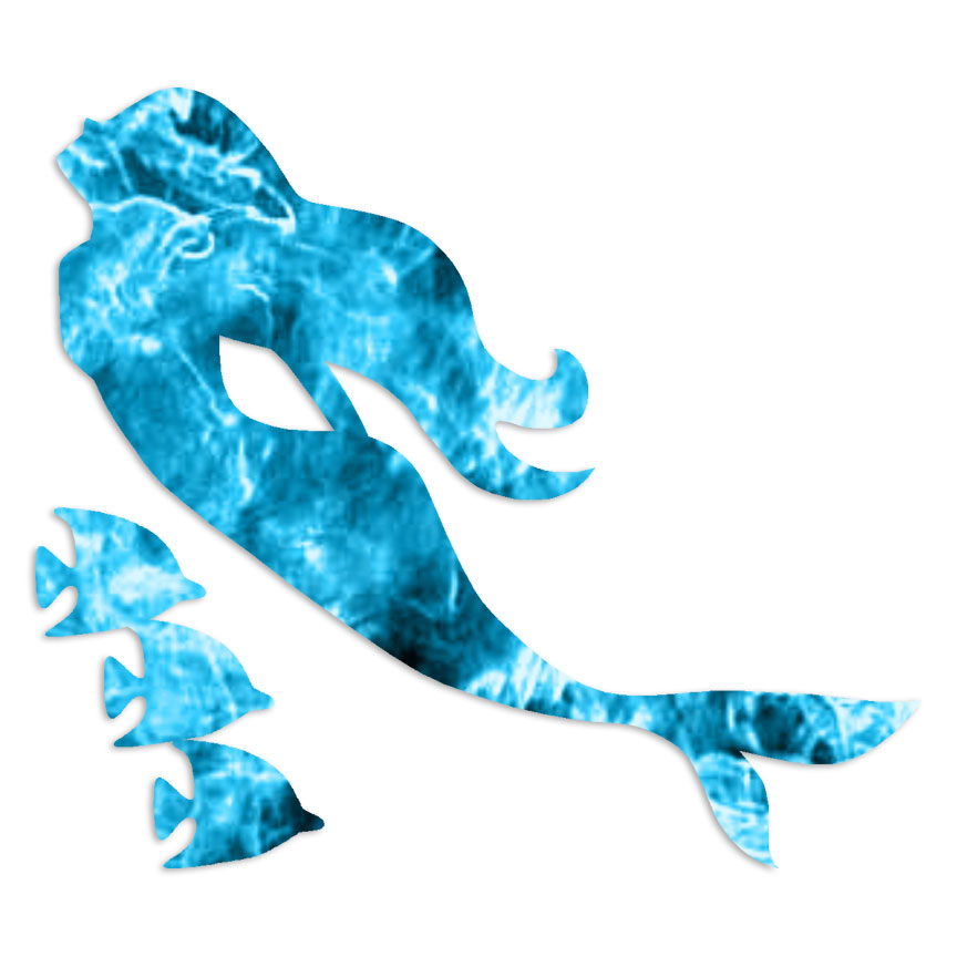 Mermaid Reef Fish – Decal Sticker – Multiple Patterns & Sizes – ebn7044