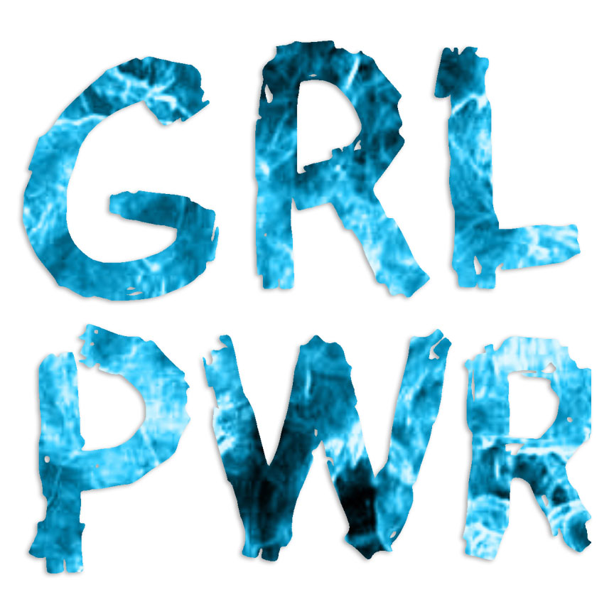 Grl Pwr Girl Power – Decal Sticker – Multiple Patterns & Sizes – ebn7050