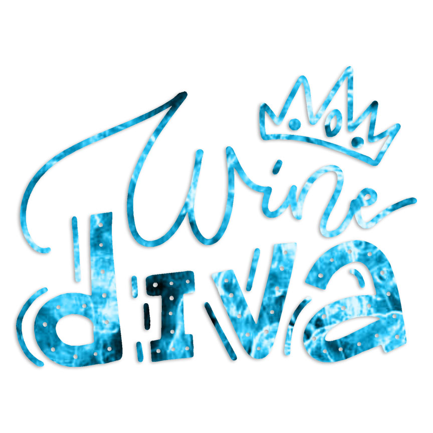 Wine Diva Crown – Decal Sticker – Multiple Patterns & Sizes – ebn7051