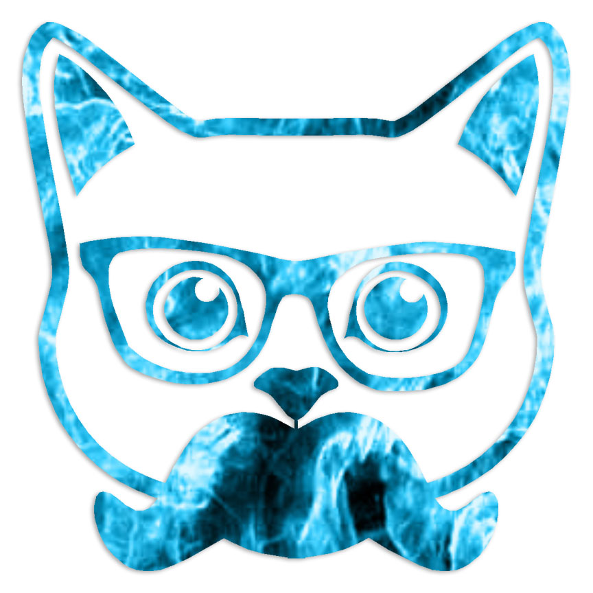 Cat Glasses Mustache – Decal Sticker – Multiple Patterns & Sizes – ebn7072