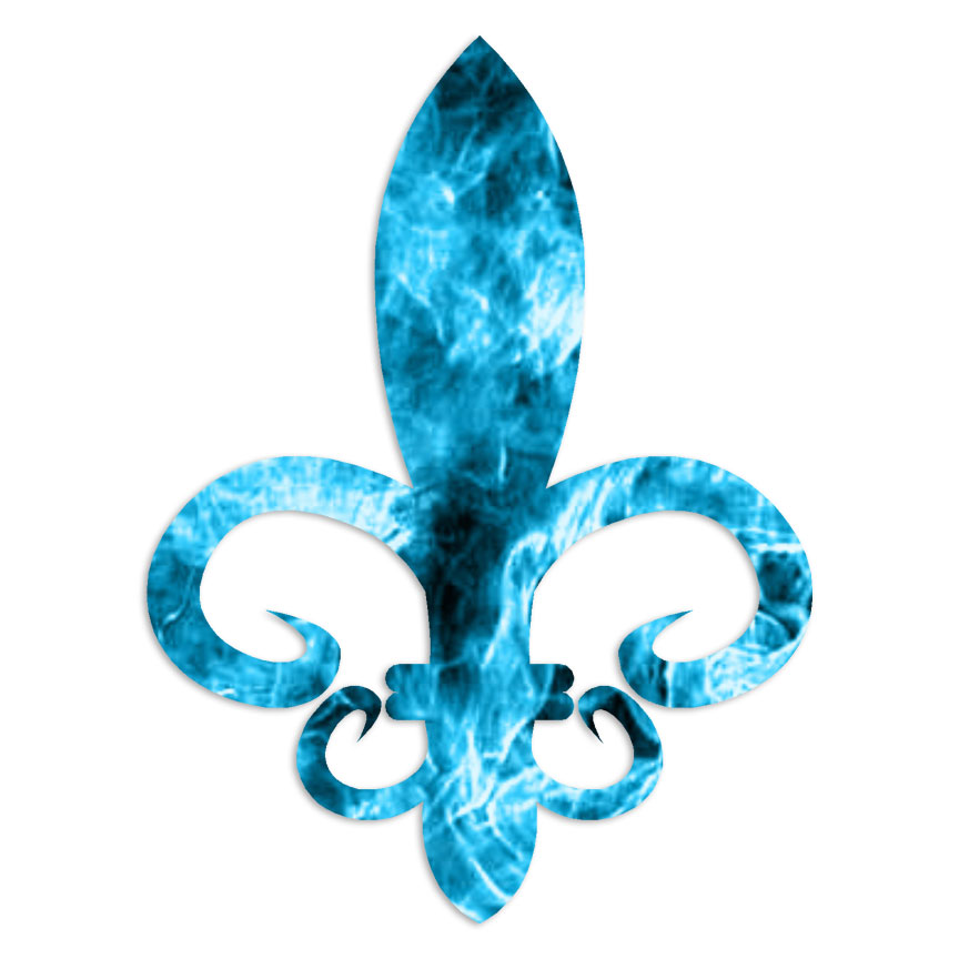 Fleur De Lis - Decal Sticker - Multiple Patterns & Sizes - ebn7097