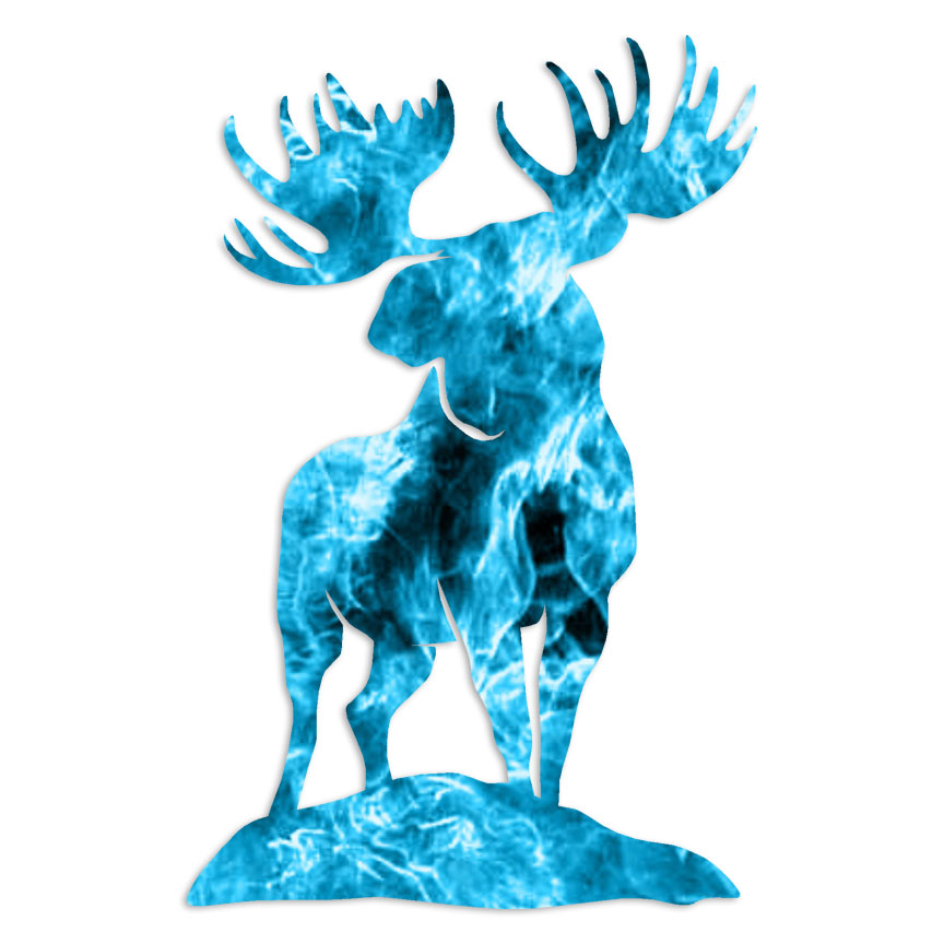 Moose Elk Bull – Decal Sticker – Multiple Patterns & Sizes – ebn7145
