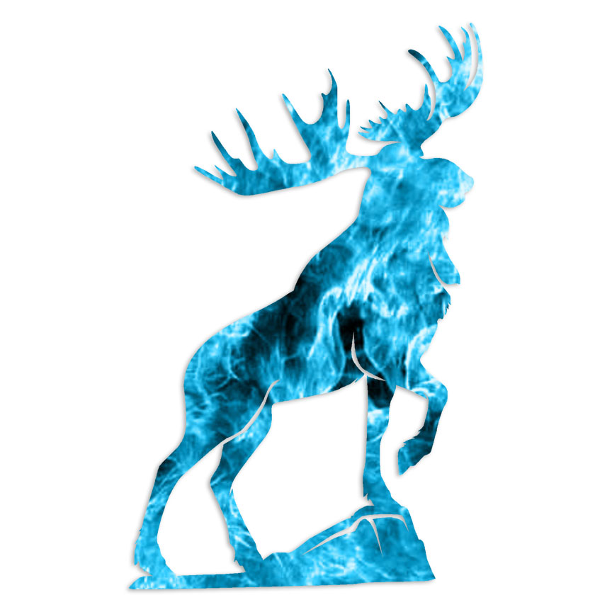 Moose Elk – Decal Sticker – Multiple Patterns & Sizes – ebn7147