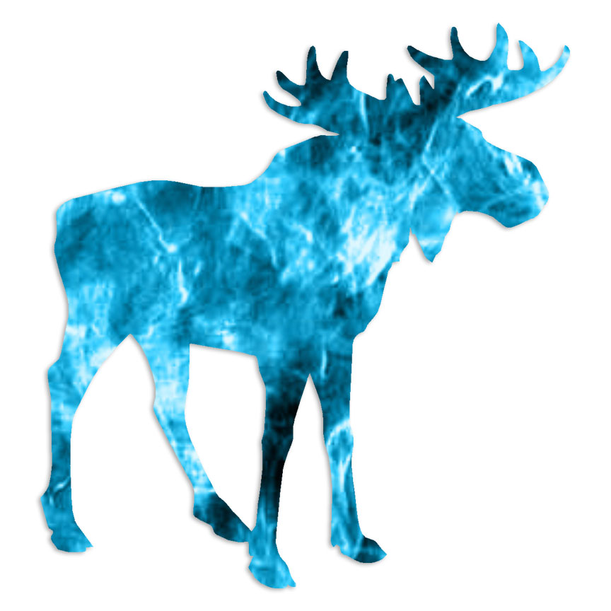 Bull Moose Elk – Decal Sticker – Multiple Patterns & Sizes – ebn7190