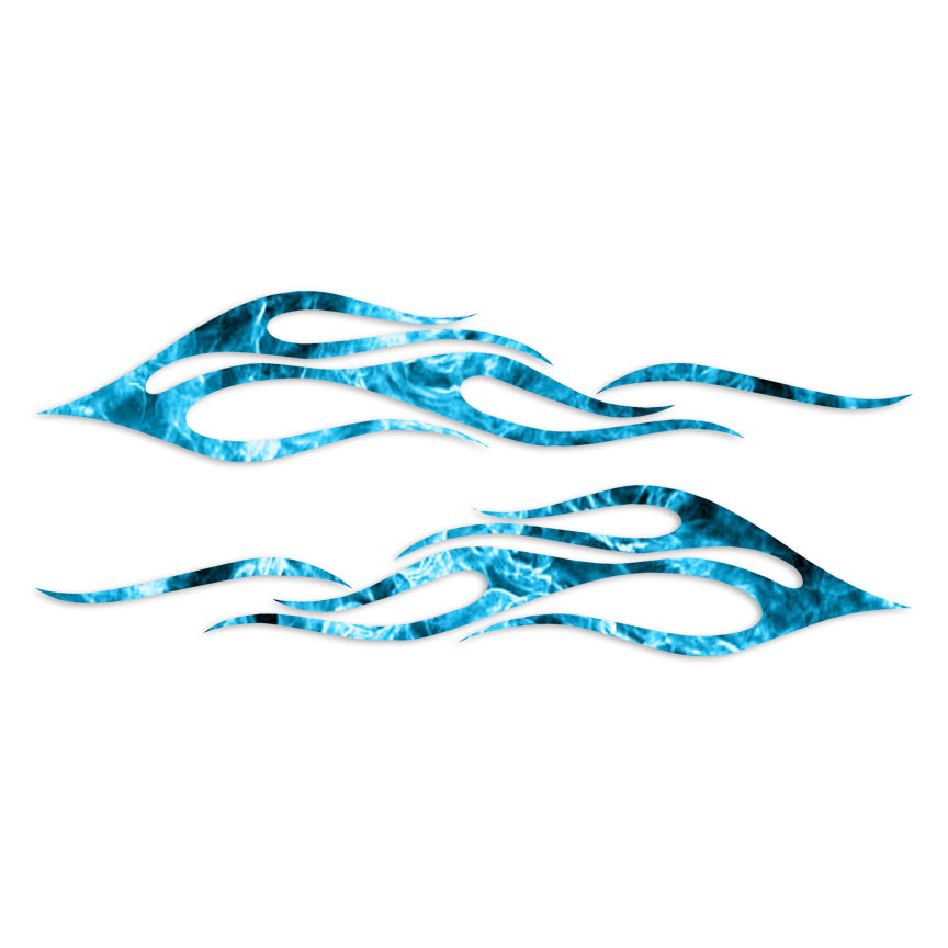 Pair Flames Fire – Decal Sticker – Multiple Patterns & Sizes – ebn7317