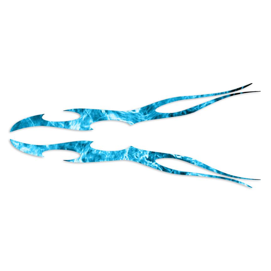 Pair Tribal Flame Stripes – Decal Sticker – Multiple Patterns & Sizes – ebn7412