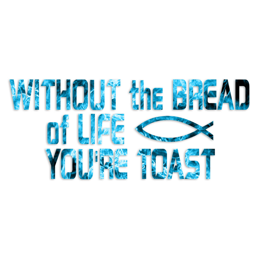 Bread Of Life Jesus – Decal Sticker – Multiple Patterns & Sizes – ebn7508