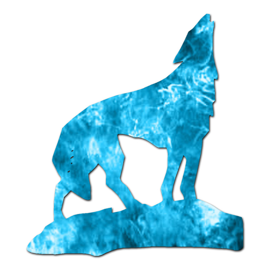 Howling Wolf Dog Coyote – Decal Sticker – Multiple Patterns & Sizes – ebn753