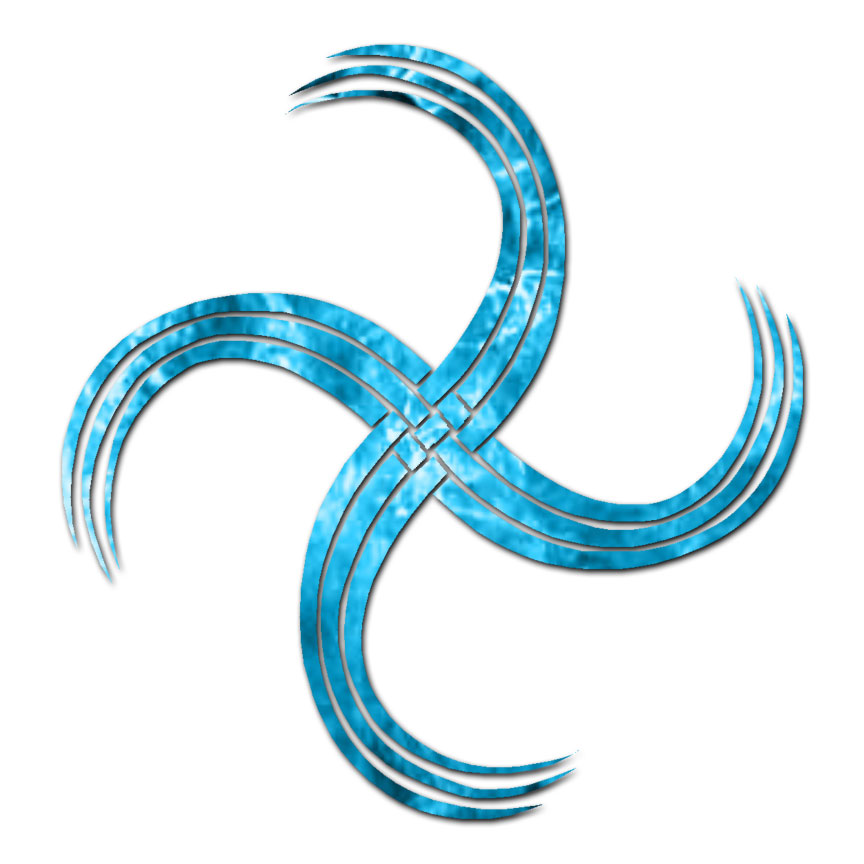 Woven Cross Swash Art – Vinyl Decal Sticker – Multiple Patterns & Sizes – ebn758