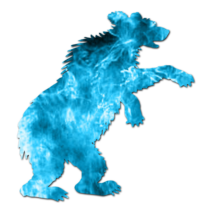 Brown Bear Standing – Vinyl Decal Sticker – Multiple Patterns & Sizes – ebn795