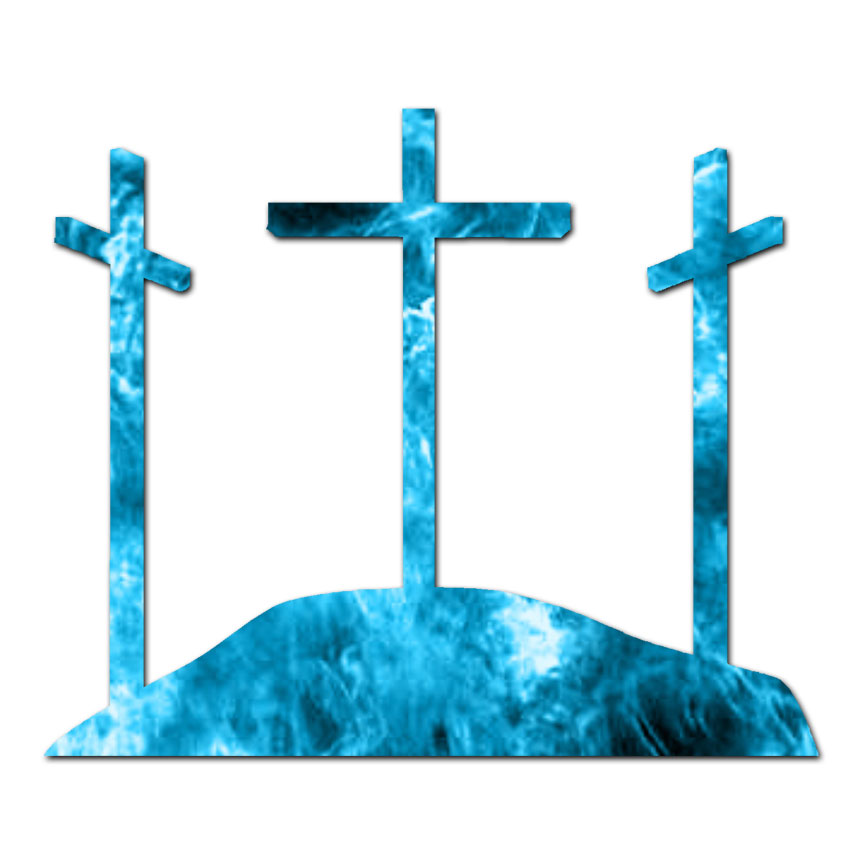 Hill Three Crosses – Vinyl Decal Sticker – Multiple Patterns & Sizes – ebn809